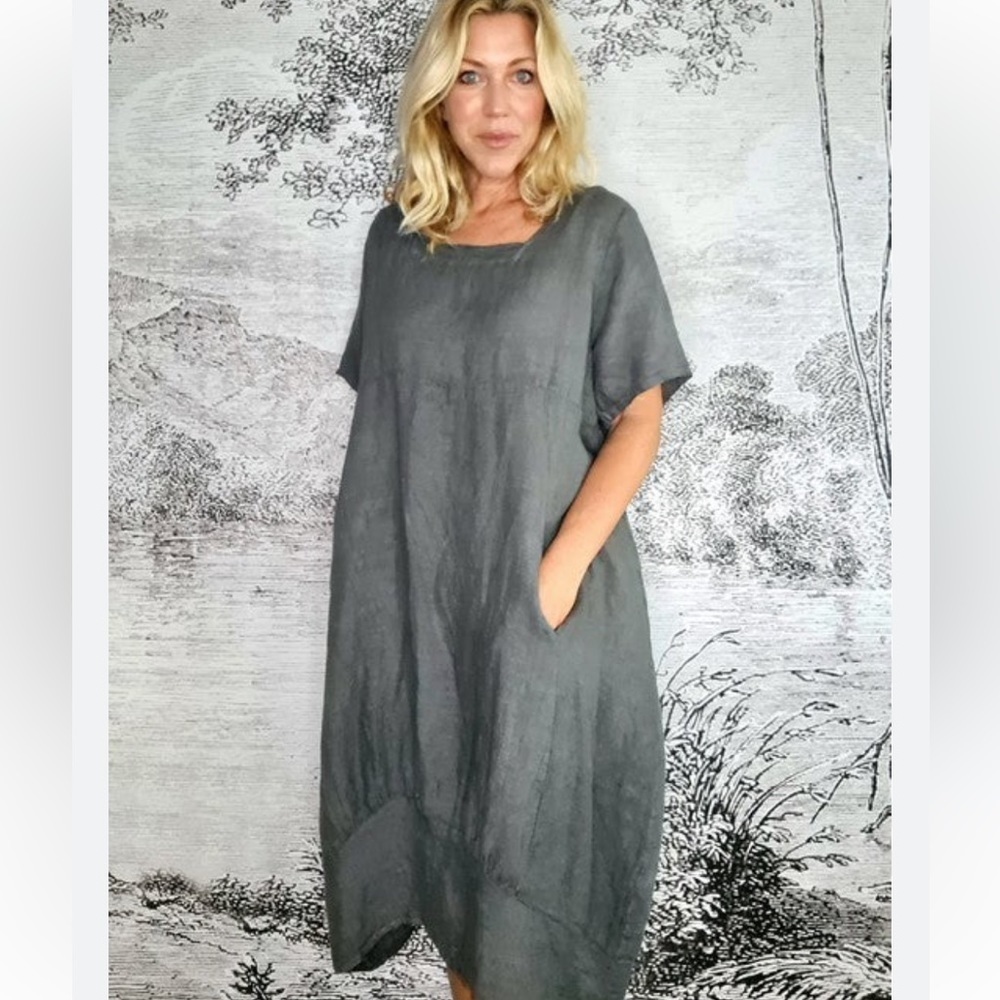 Linen Dress,Pockets